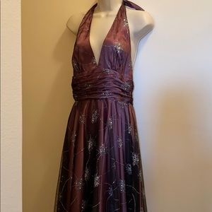 Beautiful V line halter dress